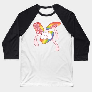 Lgbt bunny mushroom Baseball T-Shirt